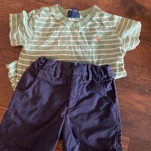 Ralph Lauren Polo top and gap shorts 2t